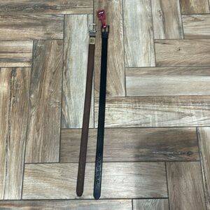 Levi’s reversible. Black brown leather silver belt medium 26-28